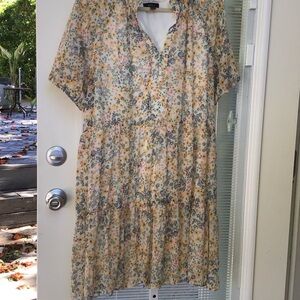 MSK Multicolor Floral Midi Dress